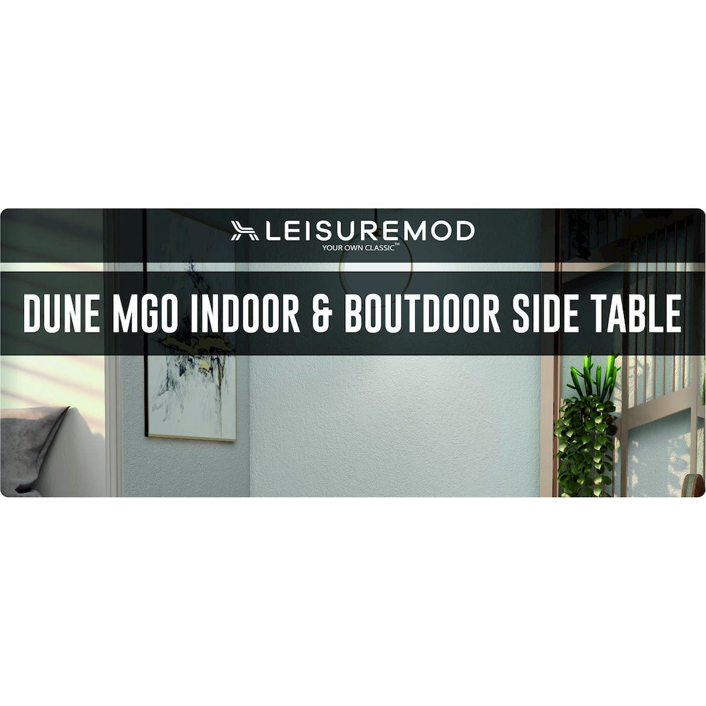 Dune Collection Fiberglass Outdoor Side Table in Black. Picture 27