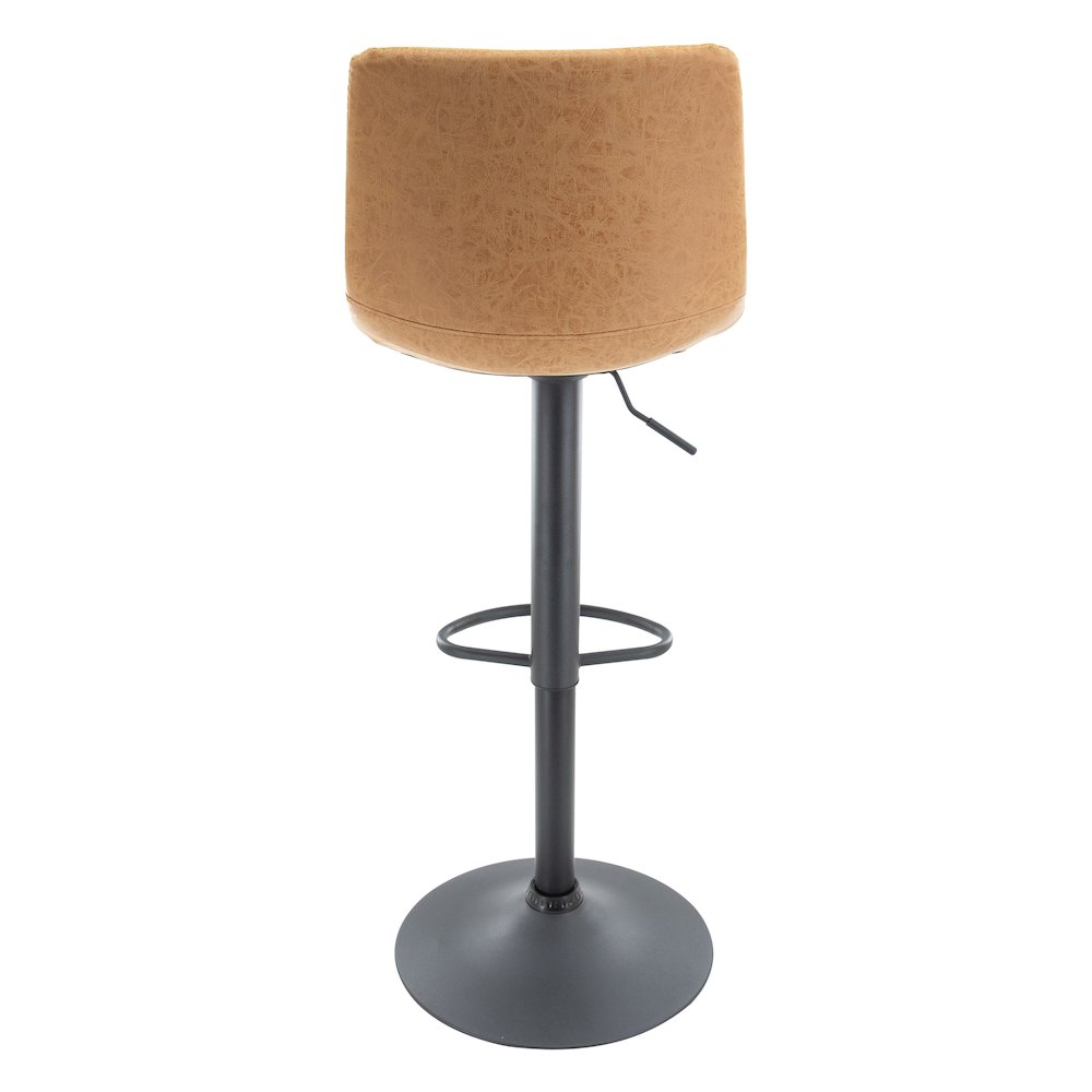 Tilbury Modern Adjustable Bar Stool in Light Brown. Picture 11