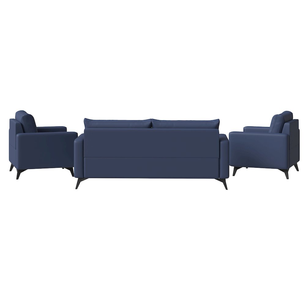 Inno Collection Sofa Set, 2 Single Seaters, and 3 seater In Dark Blue. Picture 9