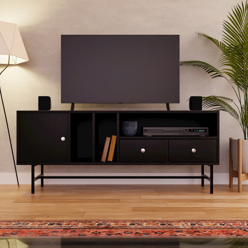 Rochester Modern Rectangular TV Stand. Picture 19