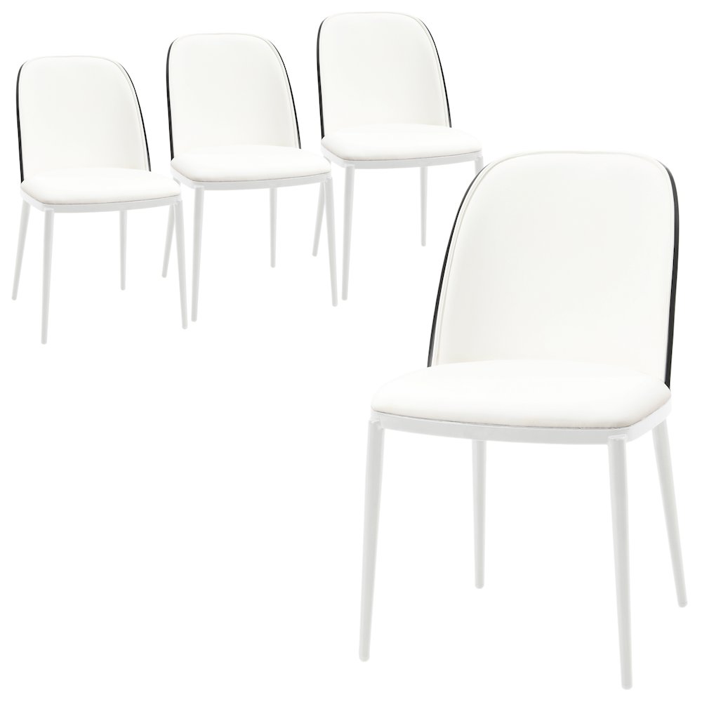 Tule Mid-Century Modern Dining Side Chair Set of 4. Picture 1