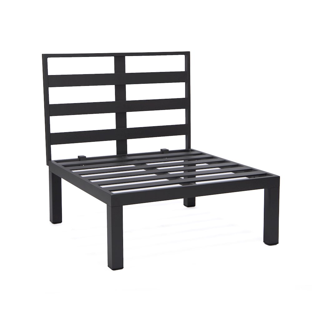 Hamilton Aluminum Patio 4-Seater Sofa With Cushions in Orange. Picture 3