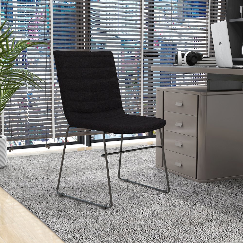 Zylar Series Office Guest Chair in Brown Fabric. Picture 8