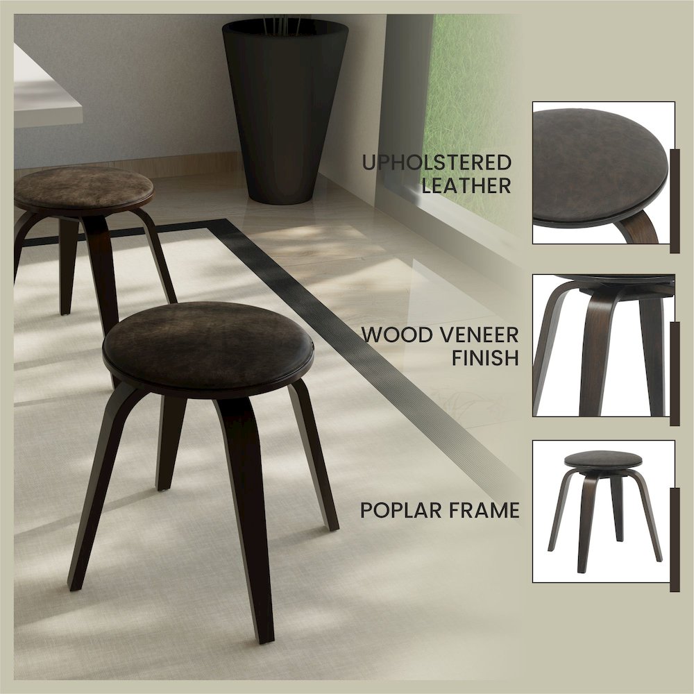 Modern Wooden Dining Stool. Picture 2