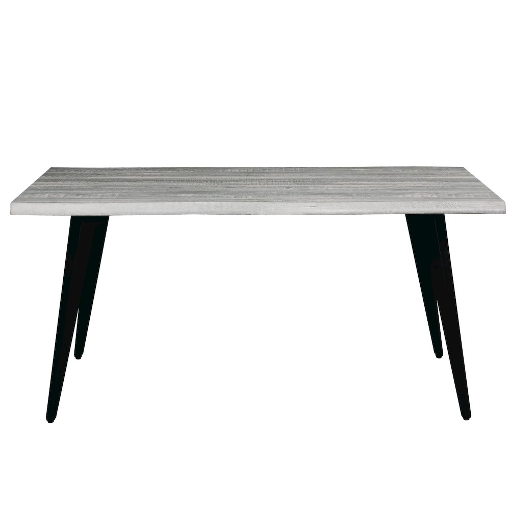 Ravenna Modern Rectangular Wood 63" Dining Table With Metal Legs. Picture 3