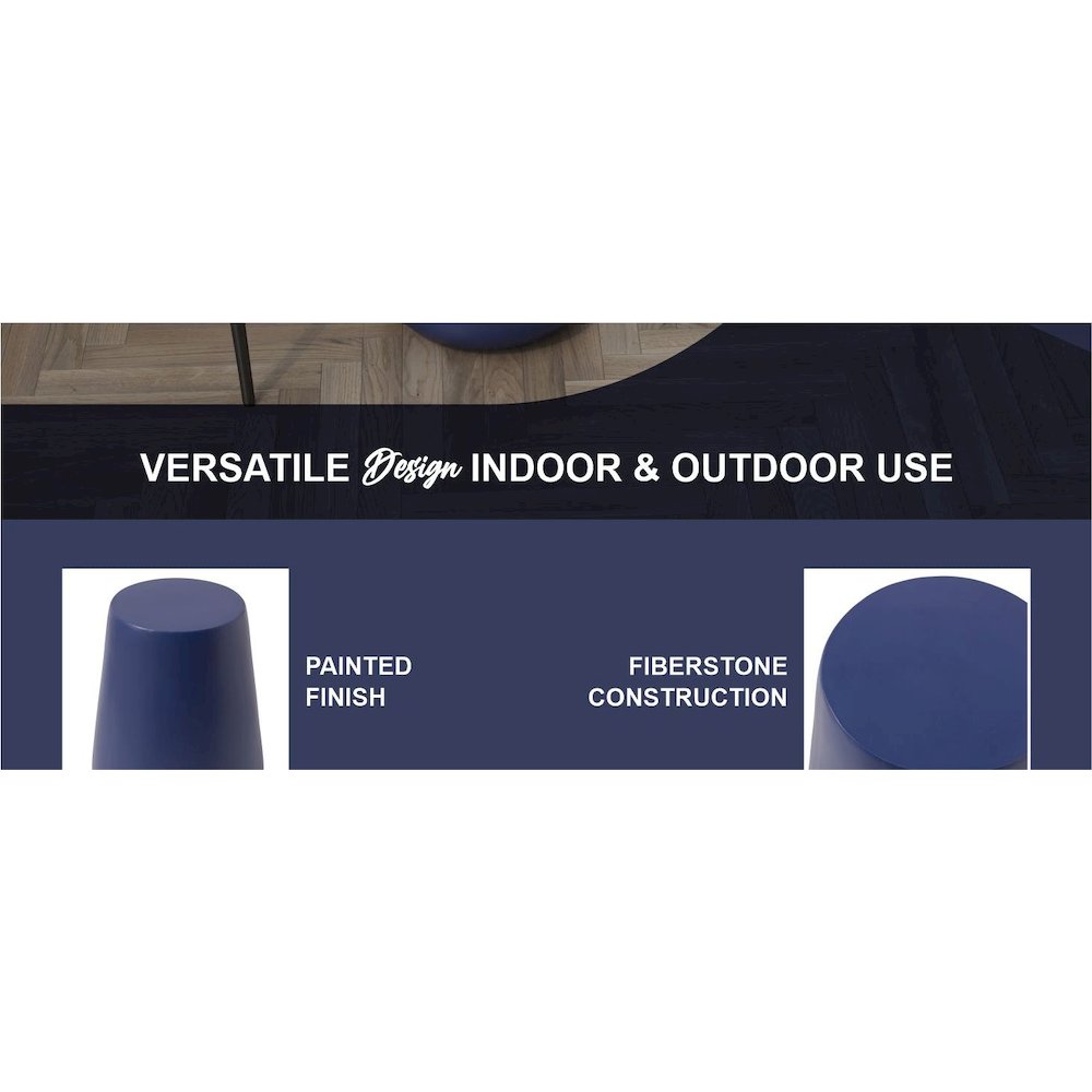 Modern Side End Table Glint Series In Saphire Blue. Picture 25