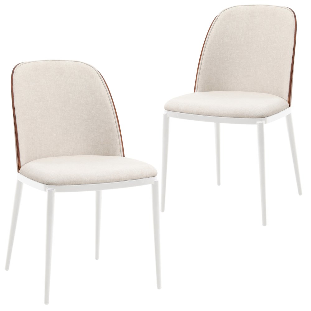Tule Mid-Century Modern Dining Side Chair Set of 2. Picture 2