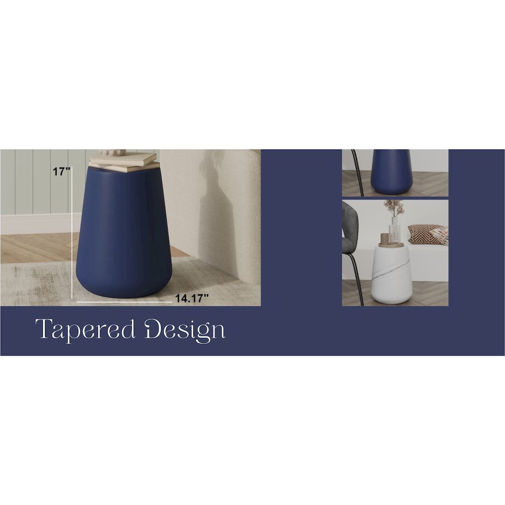 Modern Side End Table Glint Series In Saphire Blue. Picture 24