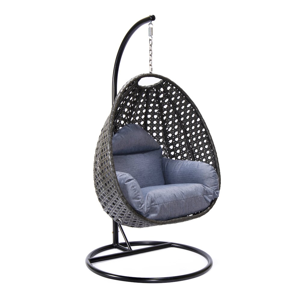 Charcoal Wicker Hanging Egg Swing Chair. Picture 1