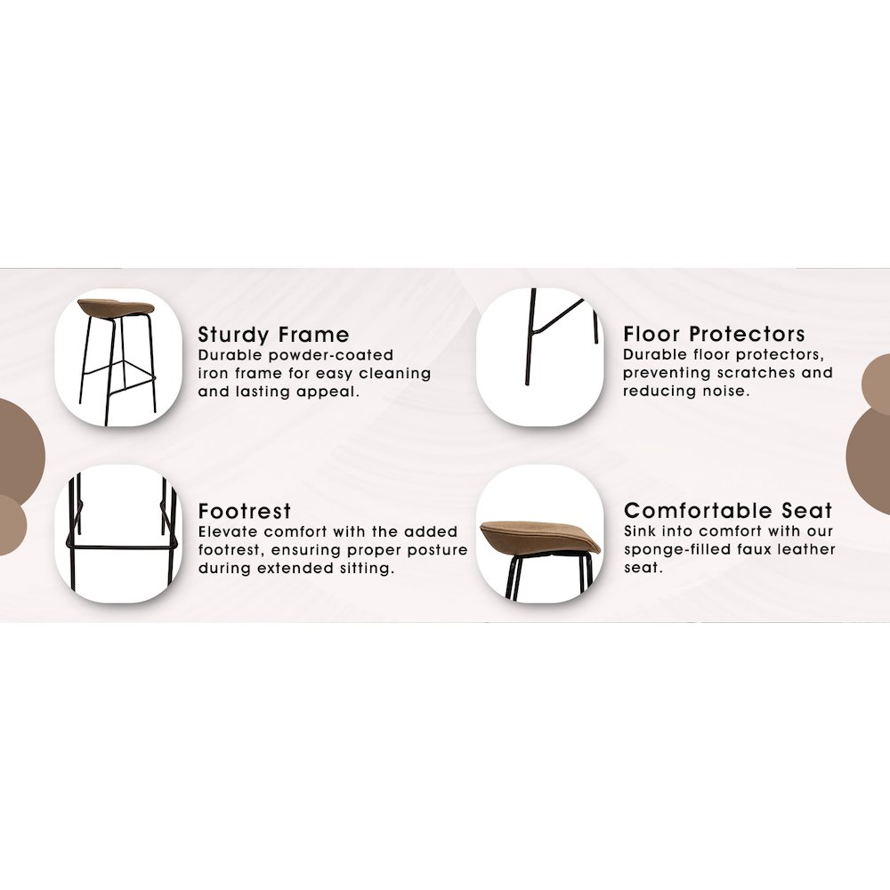 Aleen Series Guest Office Chair In White Leather. Picture 17