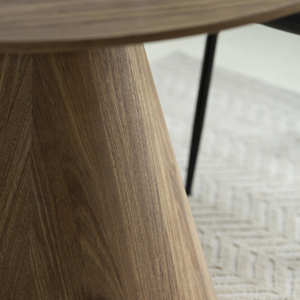 Fynix Collection Modern Dining Table In Natural Wood. Picture 31