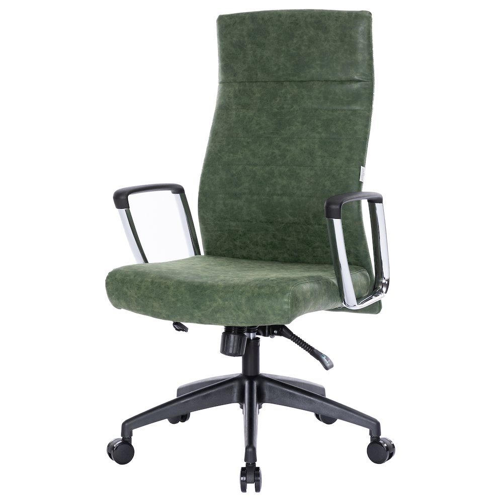 Hilton Leather Office Chair in Green. Picture 13