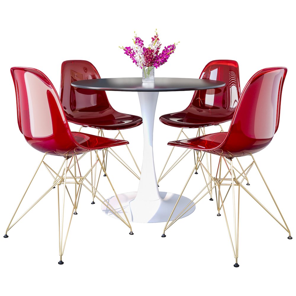5-Piece Dining Set with 35" Round Dining Table. Picture 8