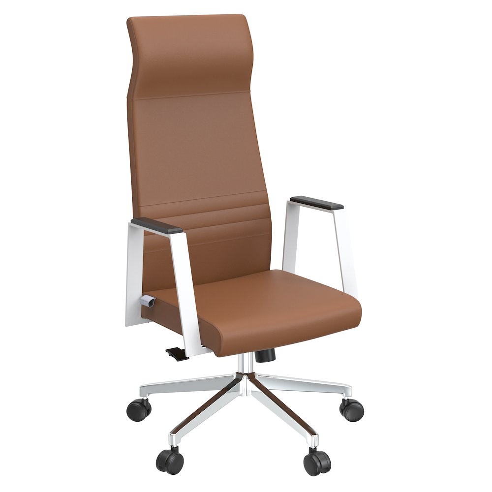 Aleen High-Back Office Chair in Dark Brown. Picture 31
