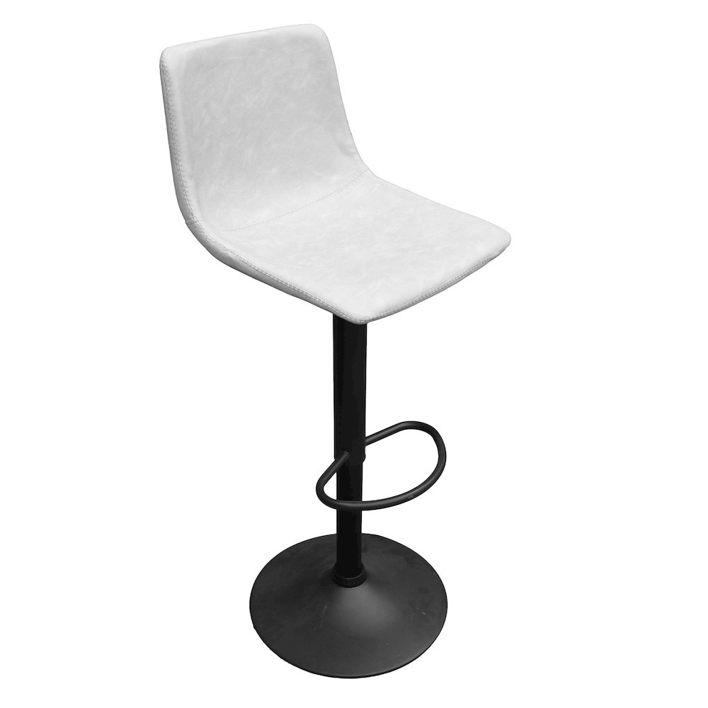 Tilbury Modern Adjustable Bar Stool in Light Grey. Picture 10