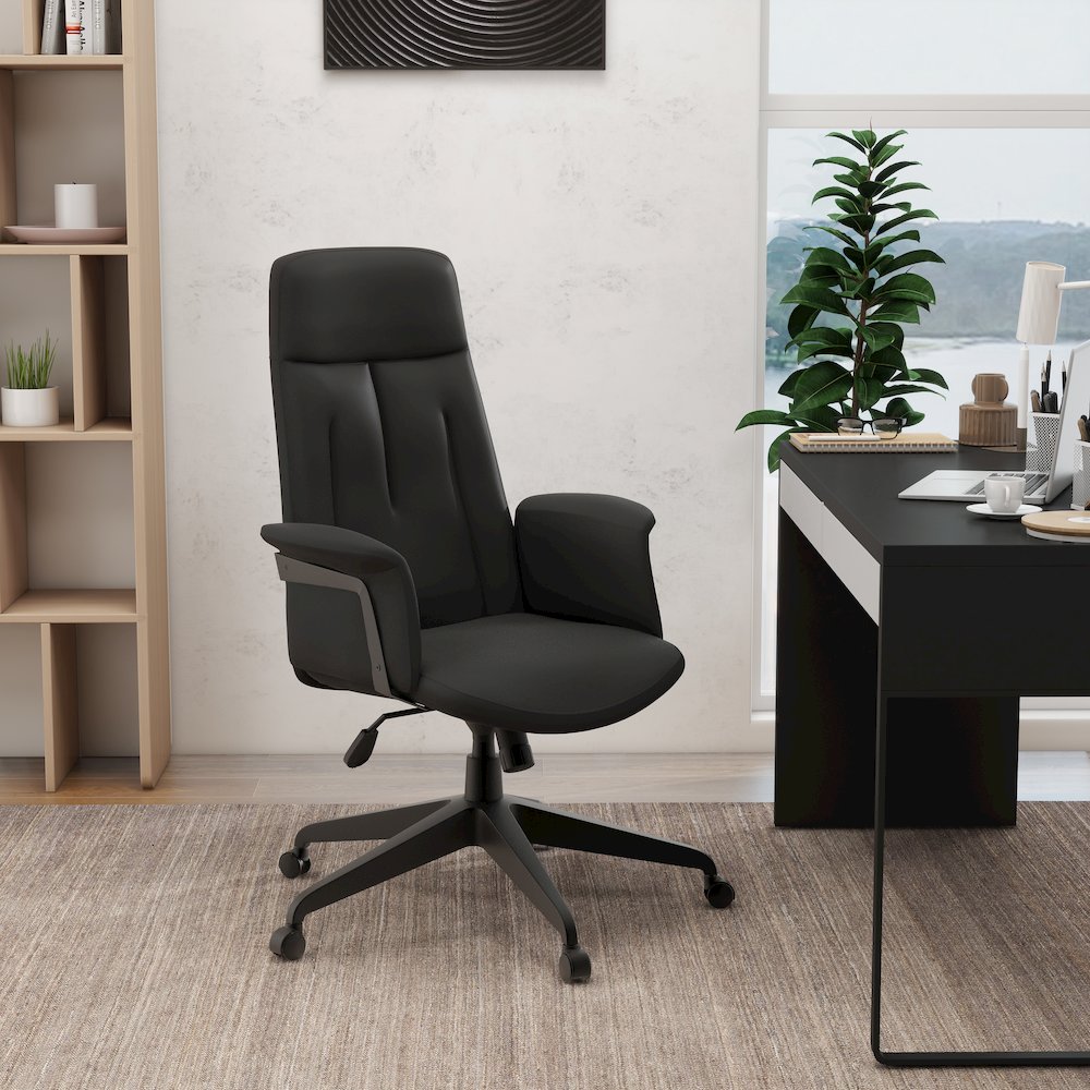 Inifini Collection Modern Office Chair In Black. Picture 27
