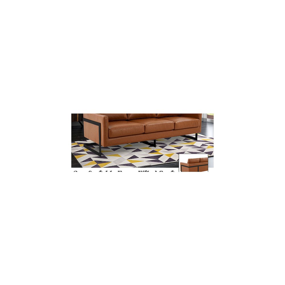 Oslo Collection Modern End Table In Marbled Brown. Picture 47
