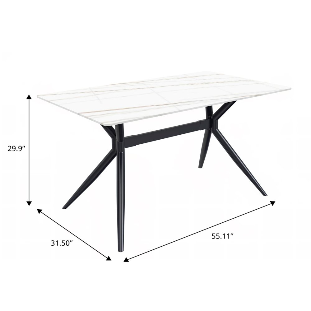 7-Piece Dining Set Rectangular Sintered Stone Dining Table. Picture 14