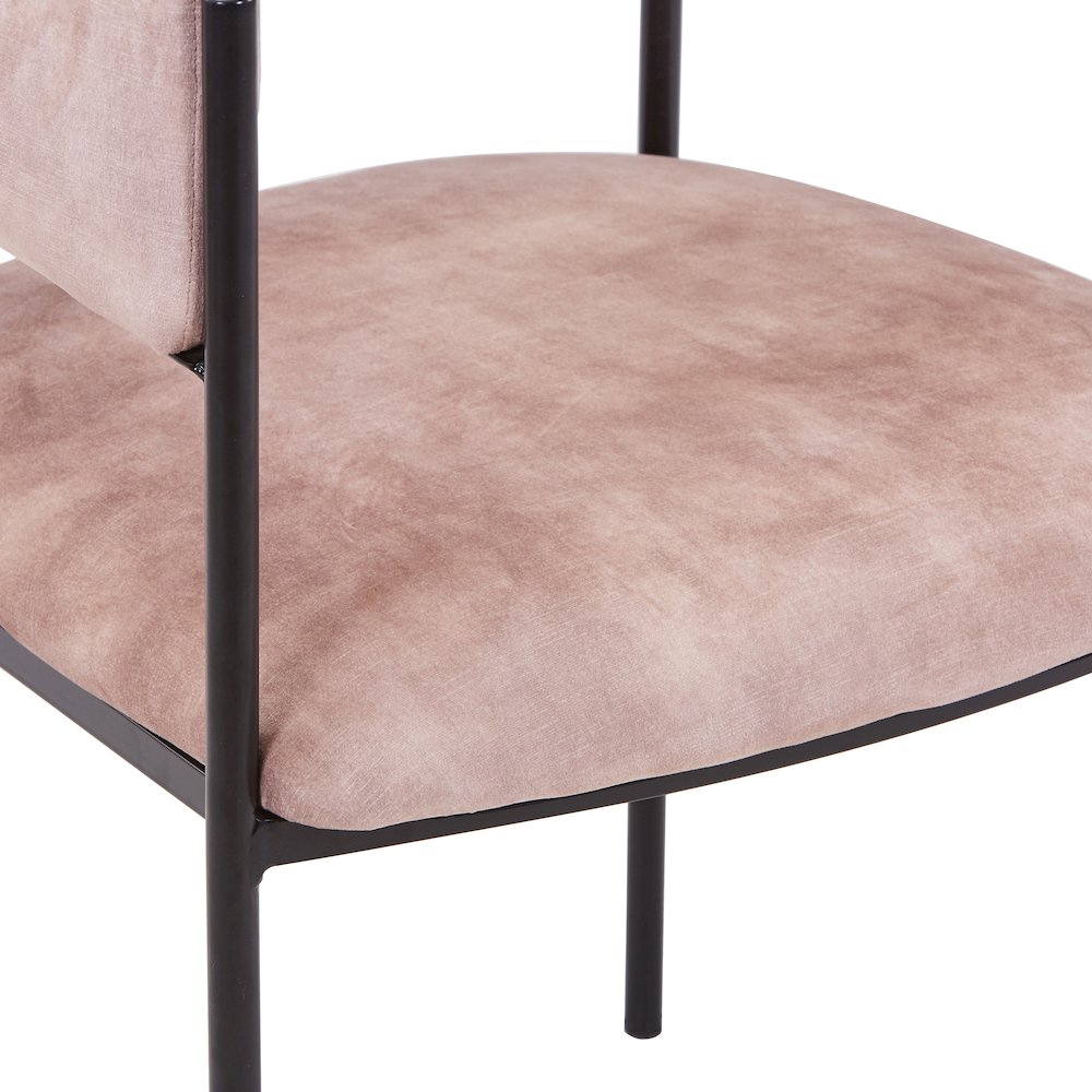 Cyril Collection Modern Chair in Light Brown Velvet Set of 2. Picture 27