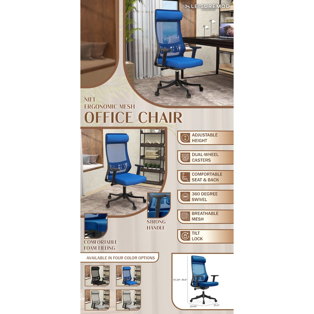 Benmar Home Leather Guest Office Chair in Charcoal. Picture 195