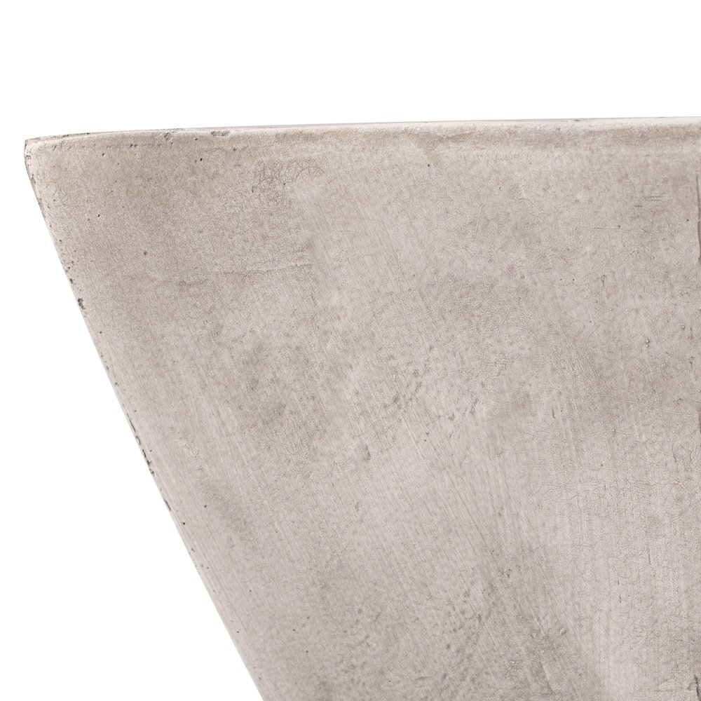 Glint Collection Fiberglass Outdoor Side Table in Marble White. Picture 31