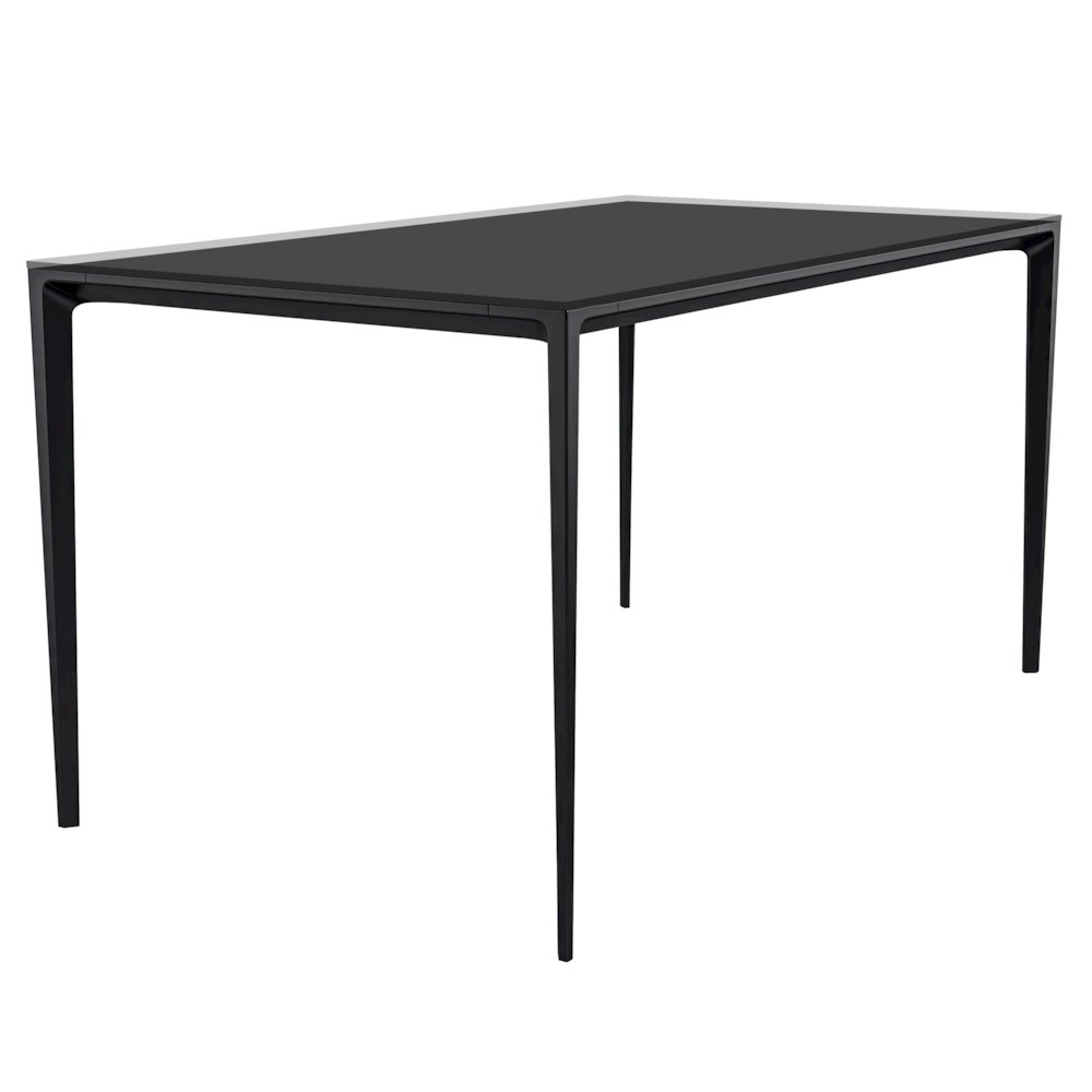 Avo Series Modern Dining Table Black Base, With 55 Clear Glass Top. Picture 28