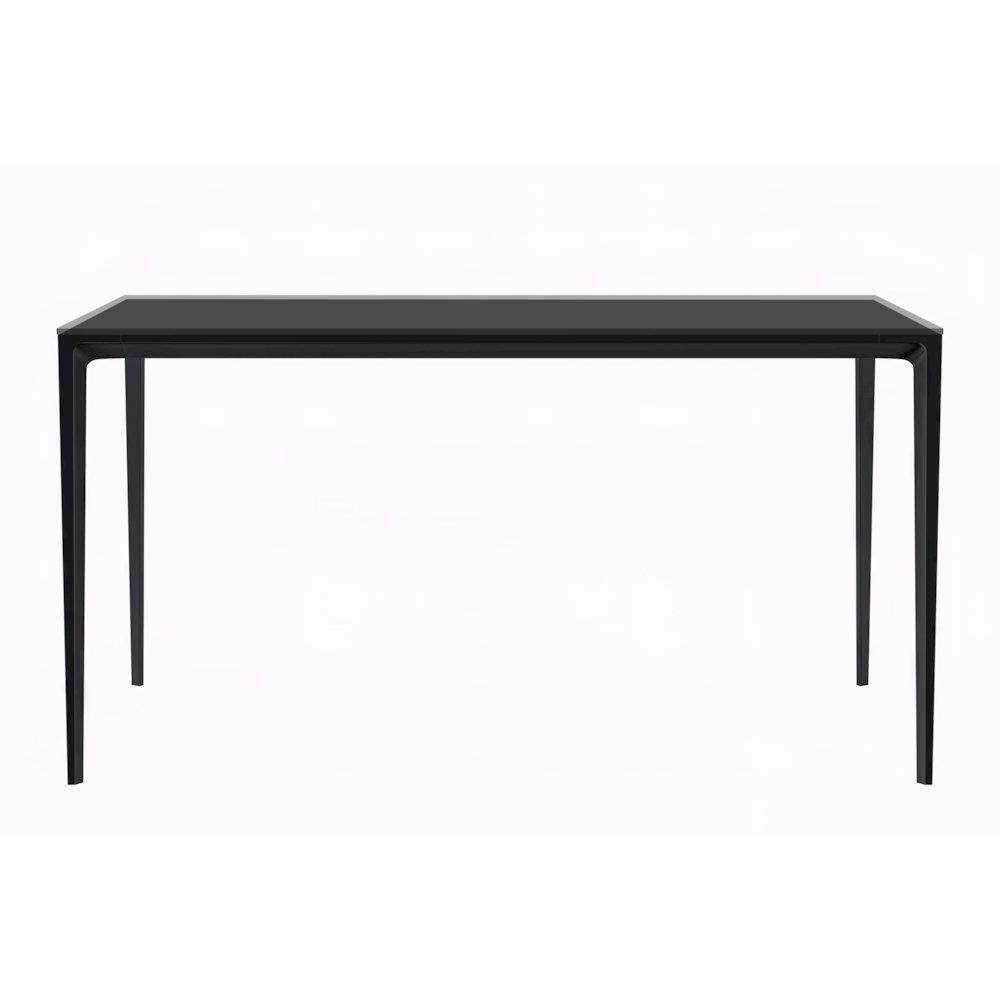 Avo Series Modern Dining Table Black Base, With 55 Clear Glass Top. Picture 55