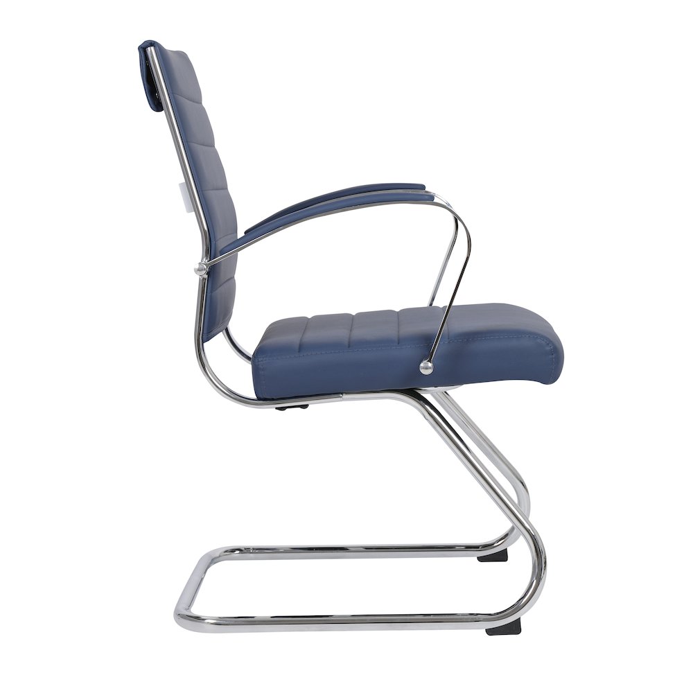 Benmar Home Leather Guest Office Chair in Charcoal. Picture 334