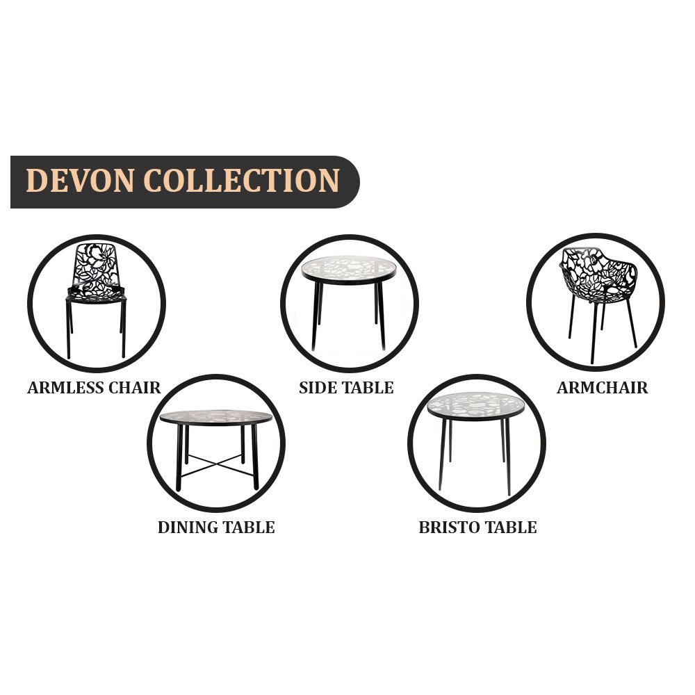 Modern Devon Aluminum Armchair, Set of 2. Picture 14