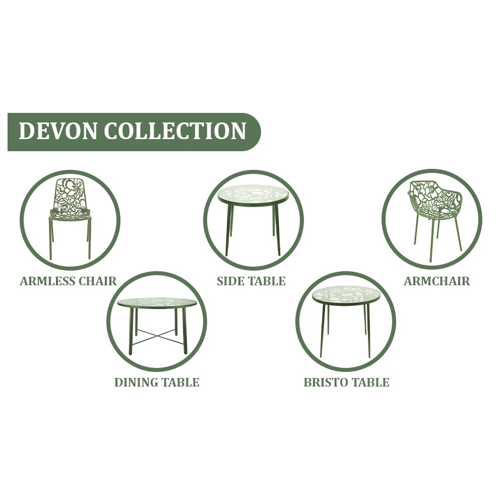 Modern Devon Aluminum Armchair, Set of 2. Picture 14