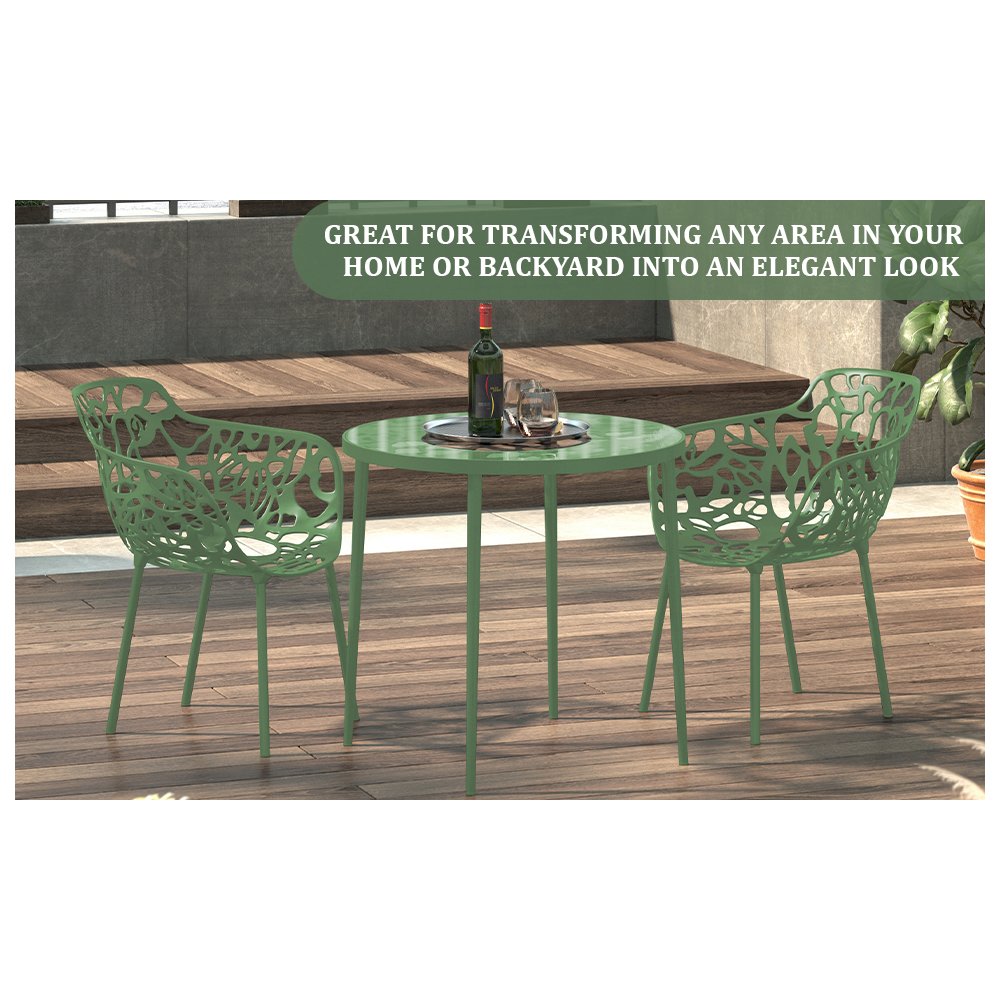 Modern Devon Aluminum Armchair, Set of 2. Picture 15