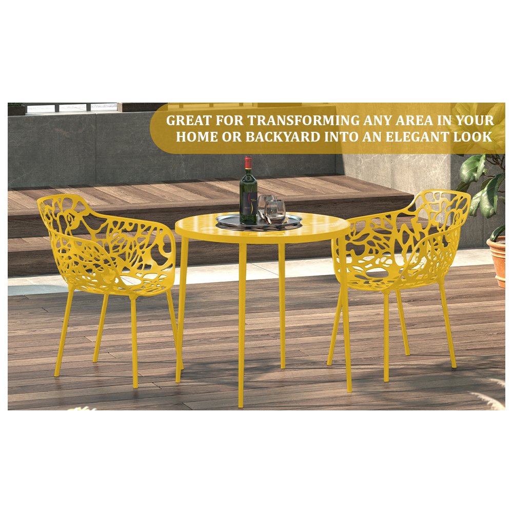 Modern Devon Aluminum Armchair, Set of 2. Picture 15