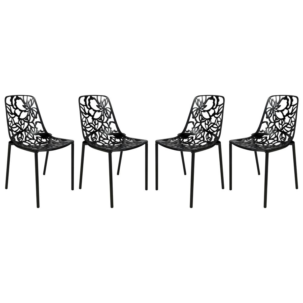 Modern Devon Aluminum Chair, Set of 4. Picture 1