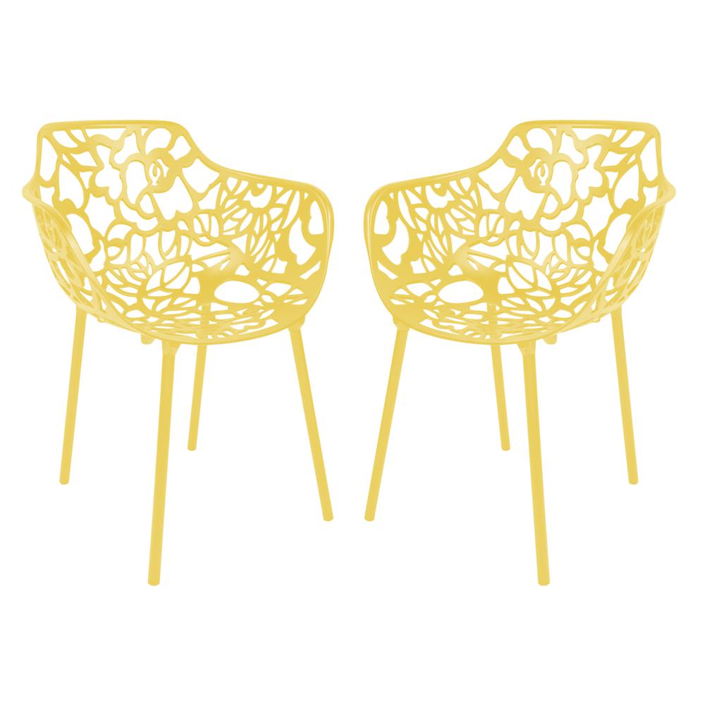 Modern Devon Aluminum Armchair, Set of 2. Picture 1