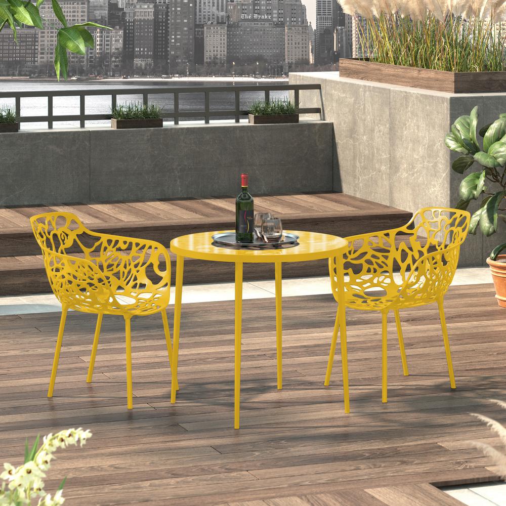 Modern Devon Aluminum Armchair, Set of 2. Picture 2