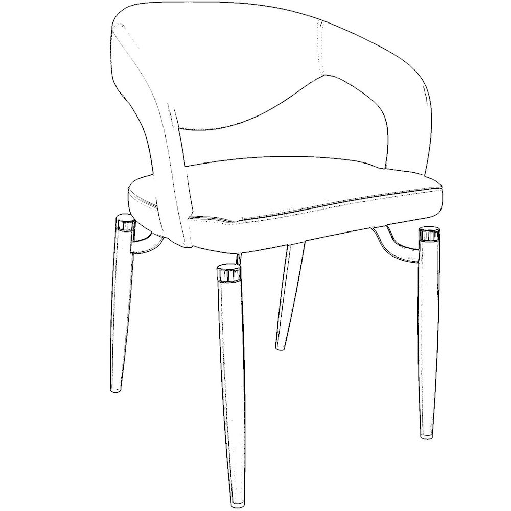 Entice Collection Modern Dining Chair Set of 2 in Charcoal Black. Picture 18