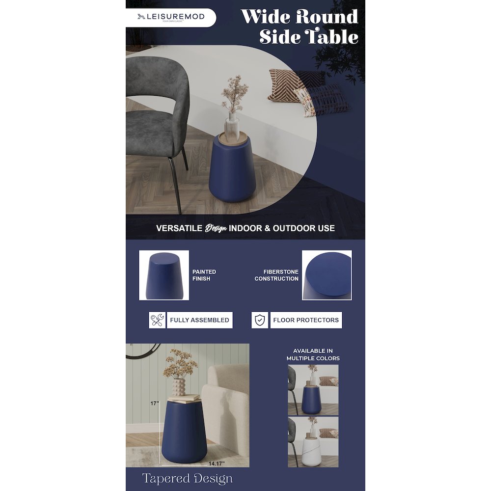 Modern Side End Table Glint Series In Saphire Blue. Picture 23