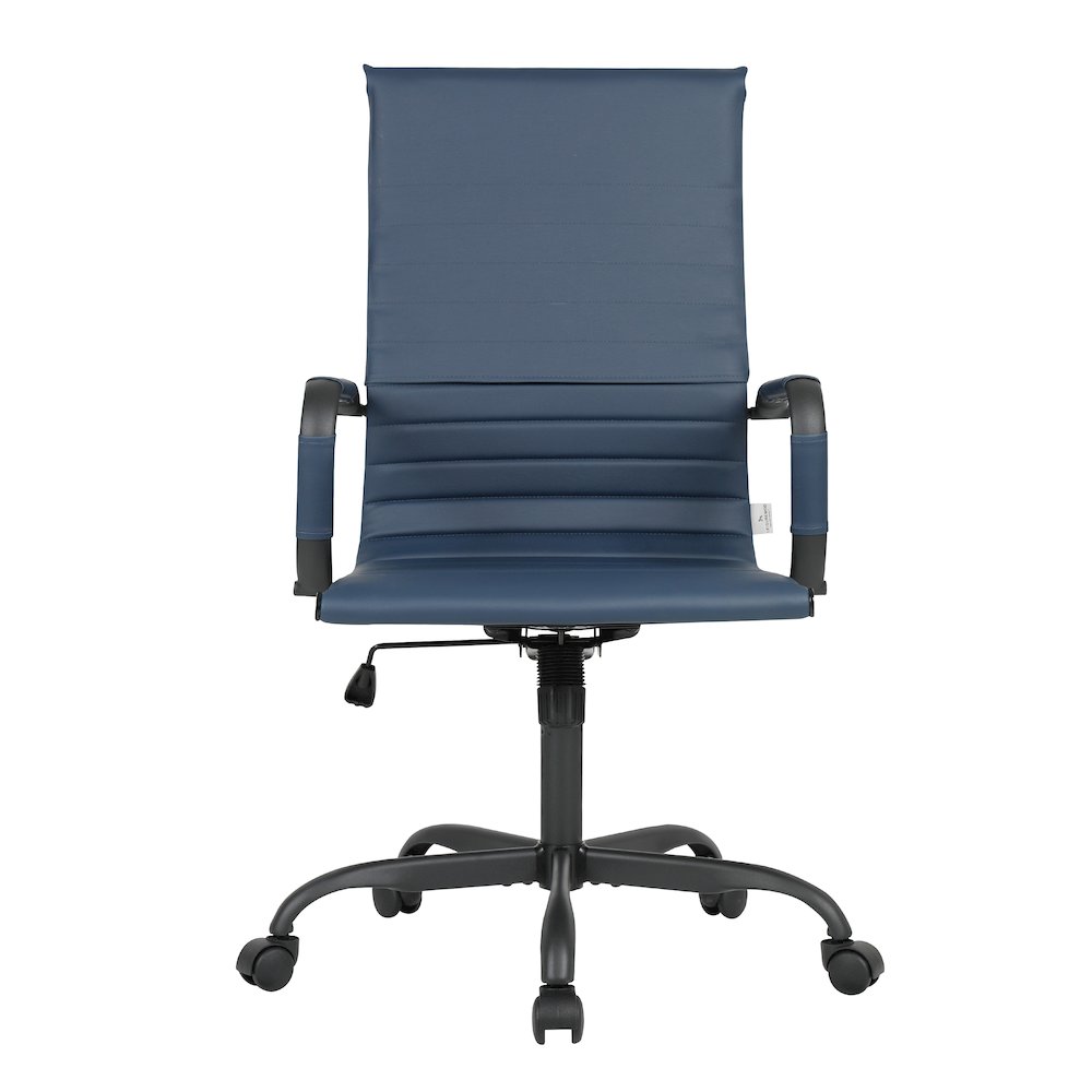 Harris High-Back Leather Office Chair With Black Frame. Picture 29