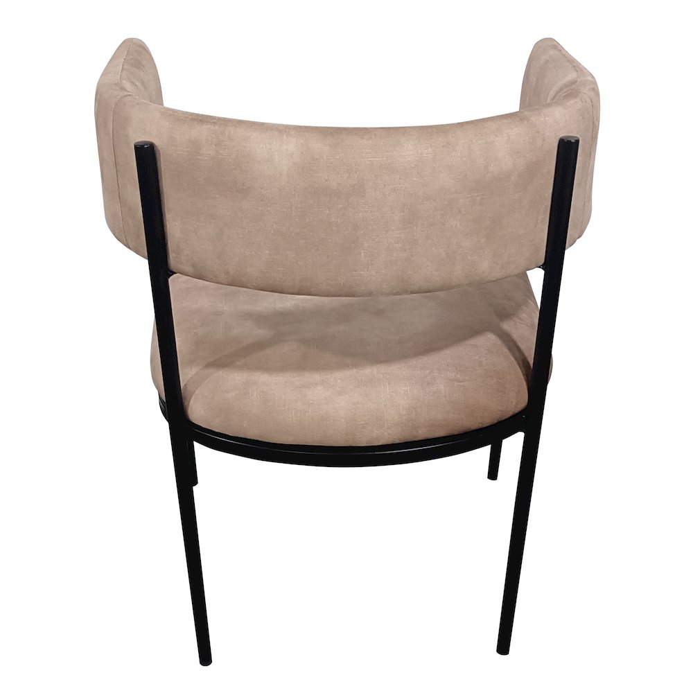 Cyril Collection Modern Chair in Light Brown Velvet Set of 2. Picture 6