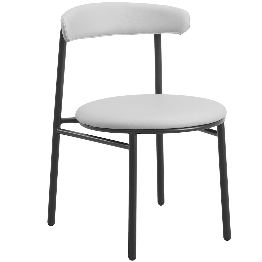 Lume Collection Modern Dining Chair in Grey Set of 2. Picture 19