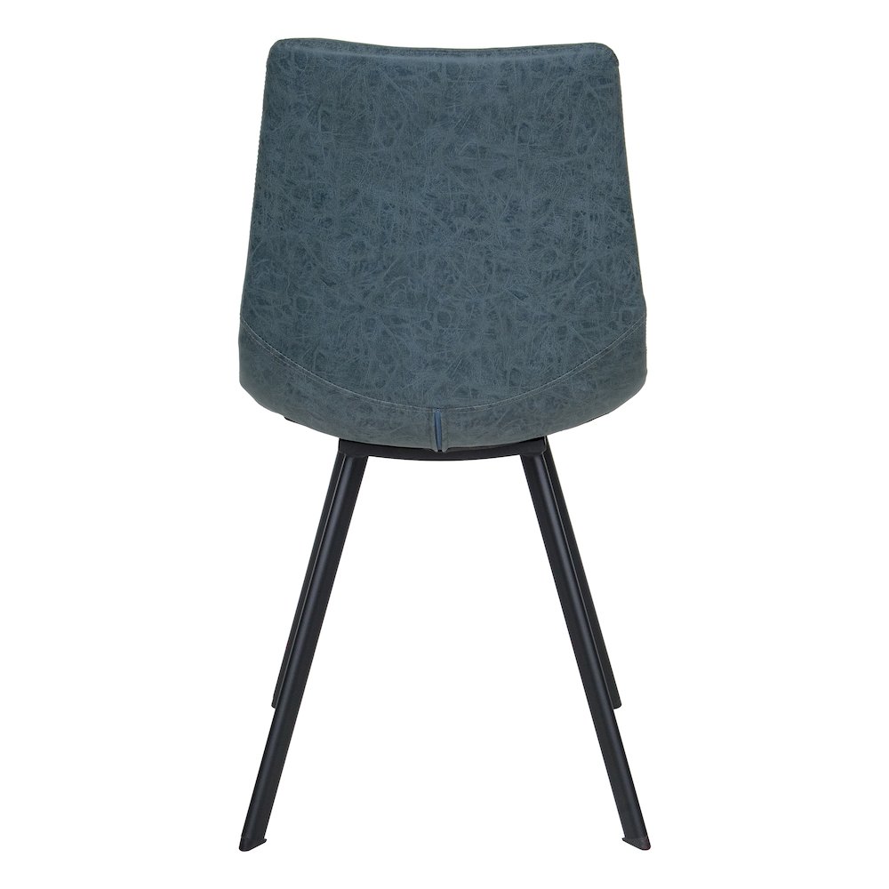 Markley Modern Leather Dining Chair With Metal Legs. Picture 29