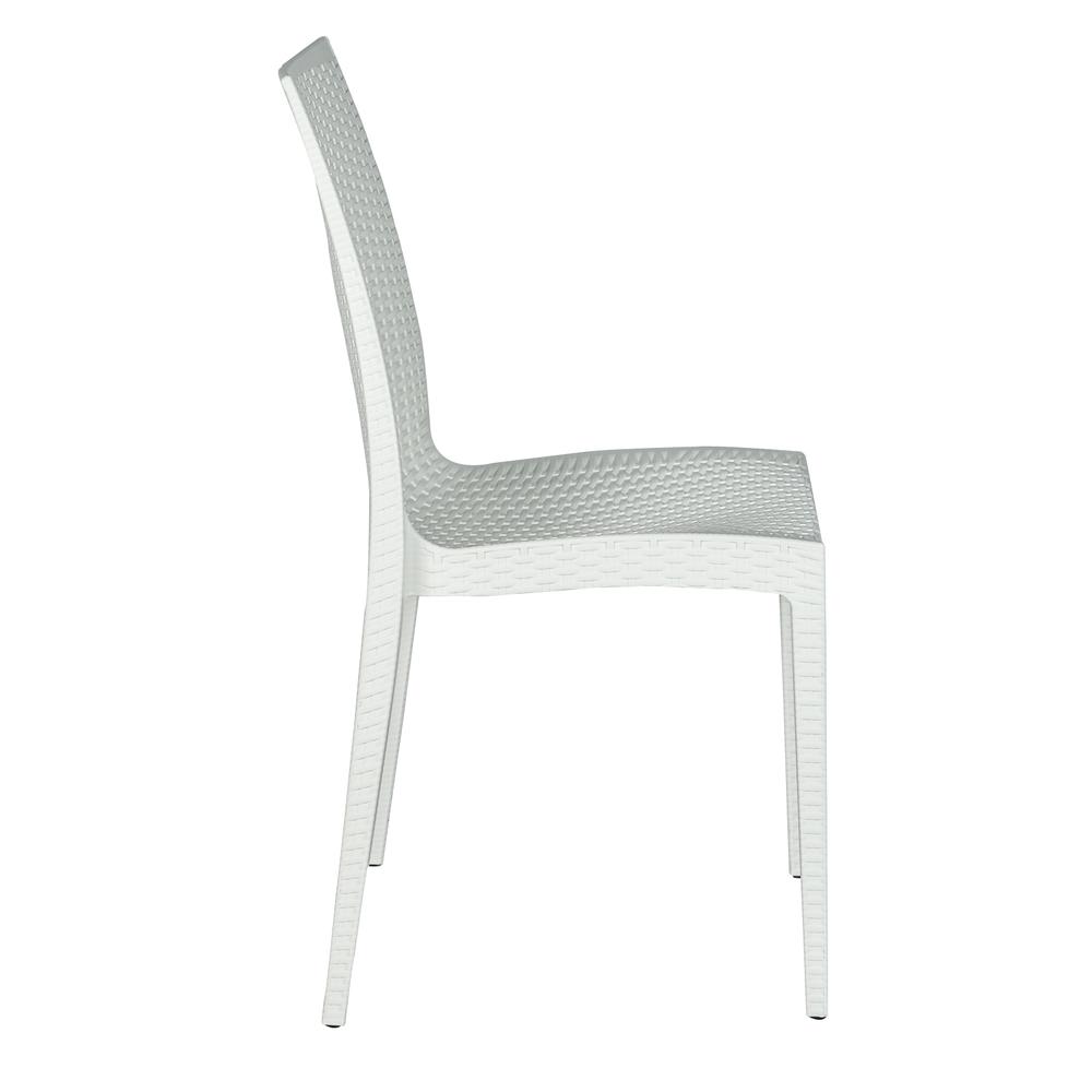 Weave Mace Indoor/Outdoor Dining Chair (Armless), Set of 4. Picture 3