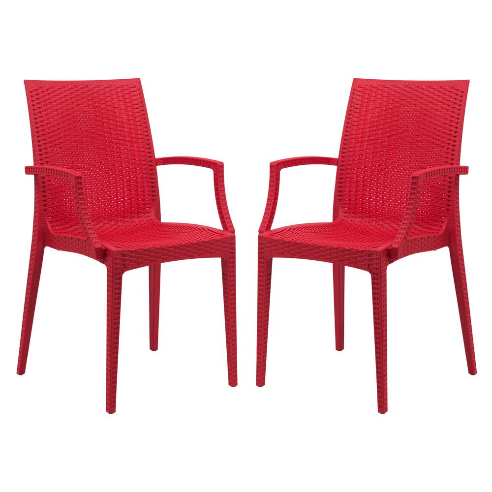 Weave Mace Indoor/Outdoor Chair (With Arms), Set of 2. Picture 1