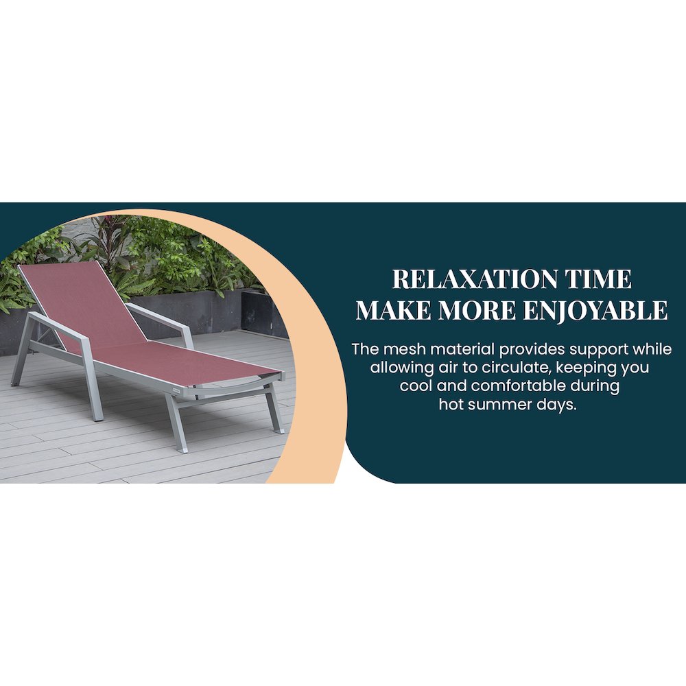 Marlin Modern Grey Aluminum Outdoor Patio Chaise Lounge Chair. Picture 33