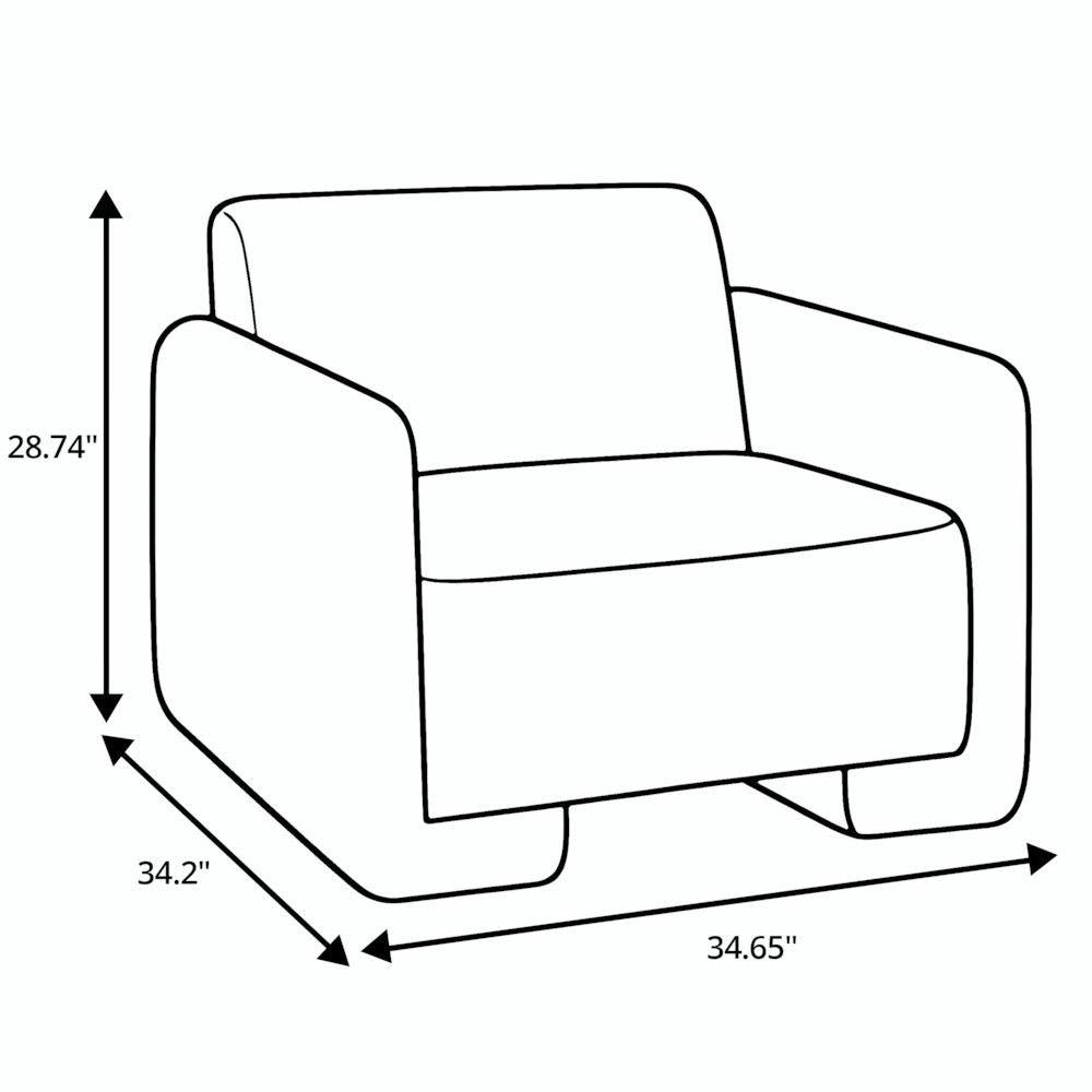 Nyta Collection Modern Accent Chair in White Boucle. Picture 19