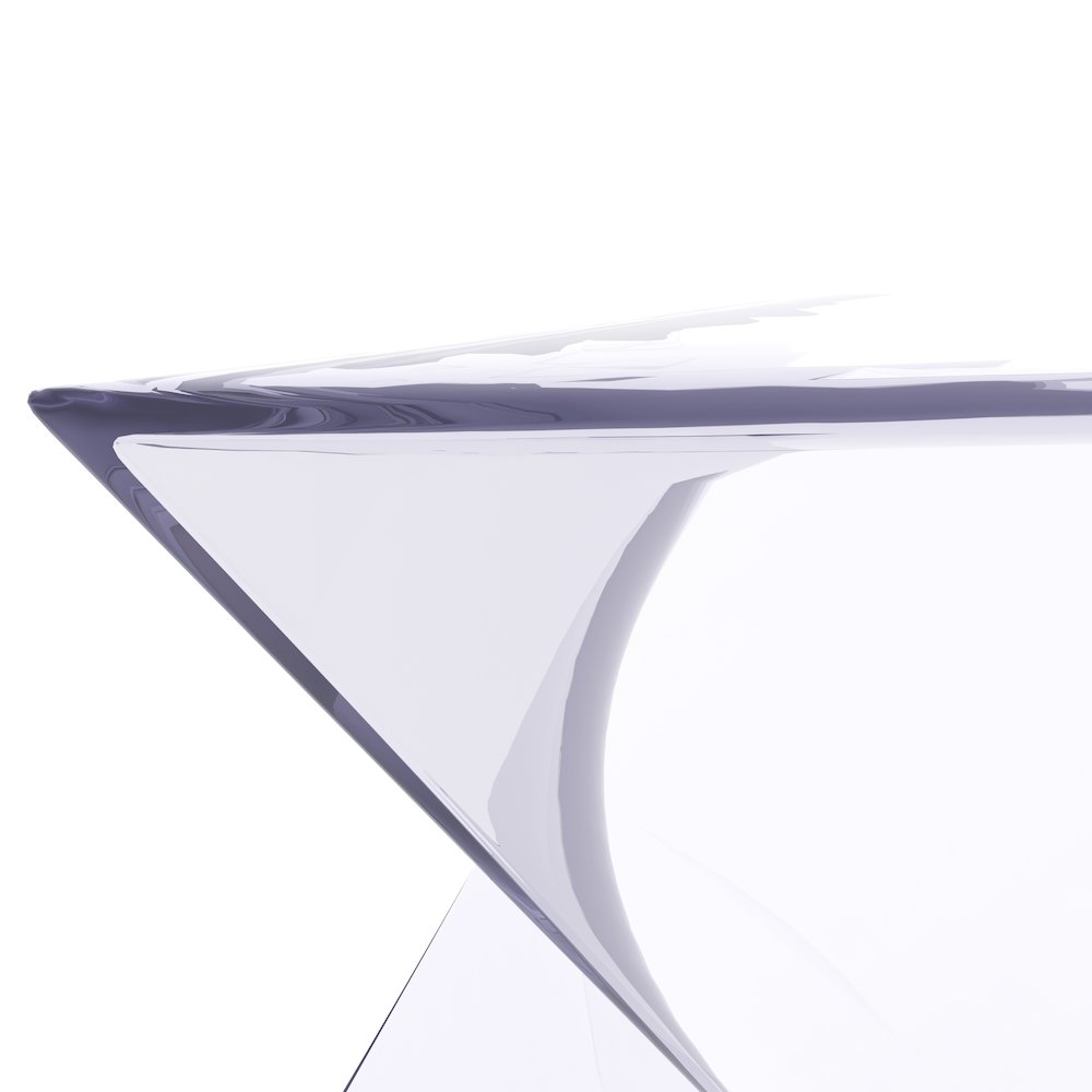 Randolph Modern Accent Side Table Indoor and Outdoor Use Clear Set of 2. Picture 34