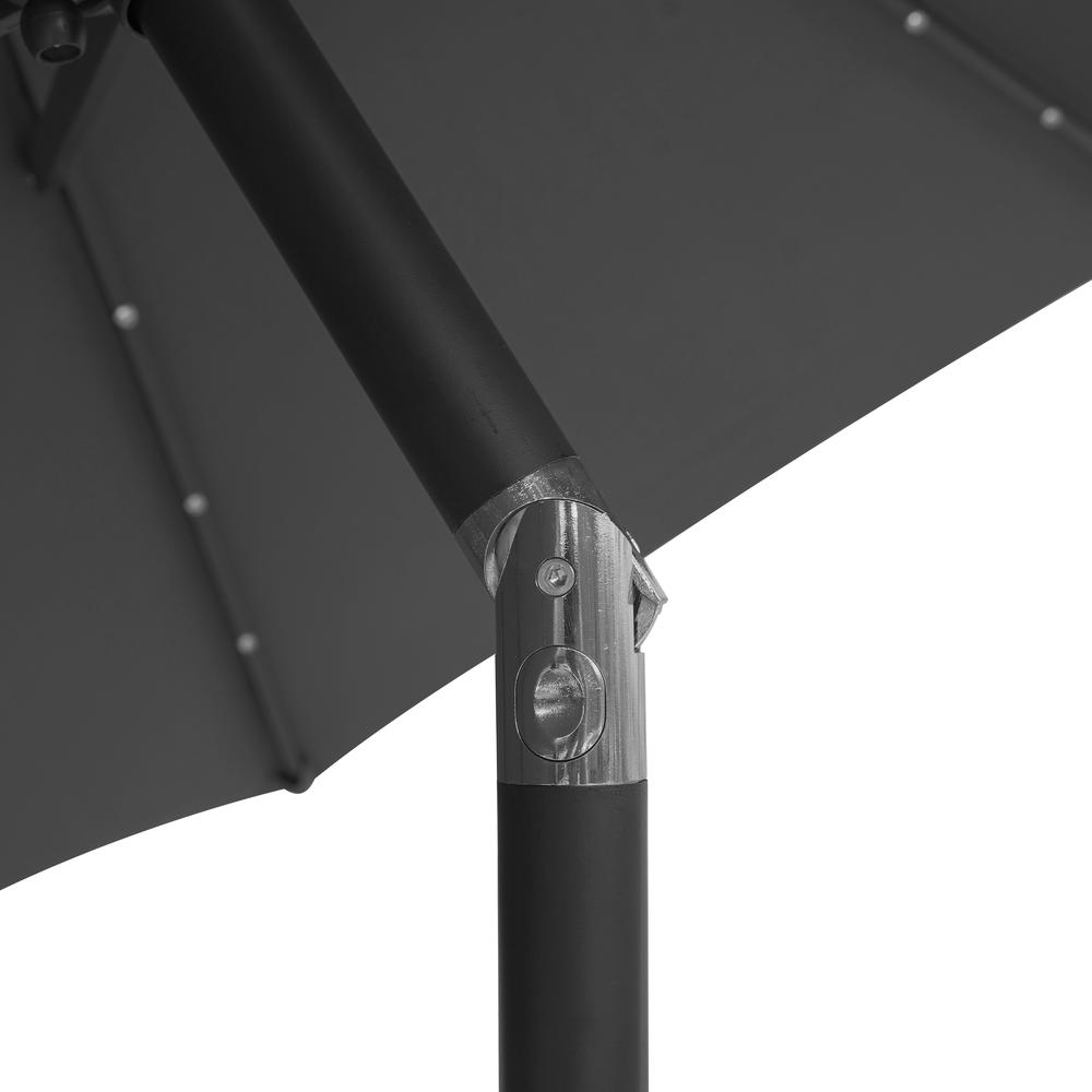 Sierra 9' Outdoor Patio Tilt Market Umbrella with Solar LED Lights. Picture 8