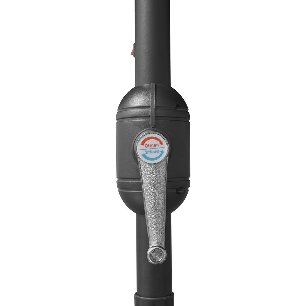 Sierra 9' Outdoor Patio Tilt Market Umbrella with Solar LED Lights. Picture 9
