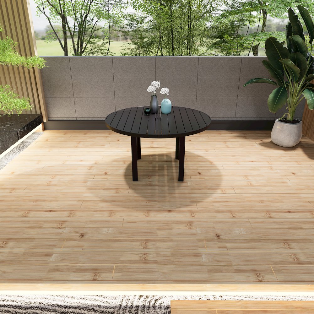 Chelsea 60″ Round Outdoor Aluminum Dining Table for Patio. Picture 33