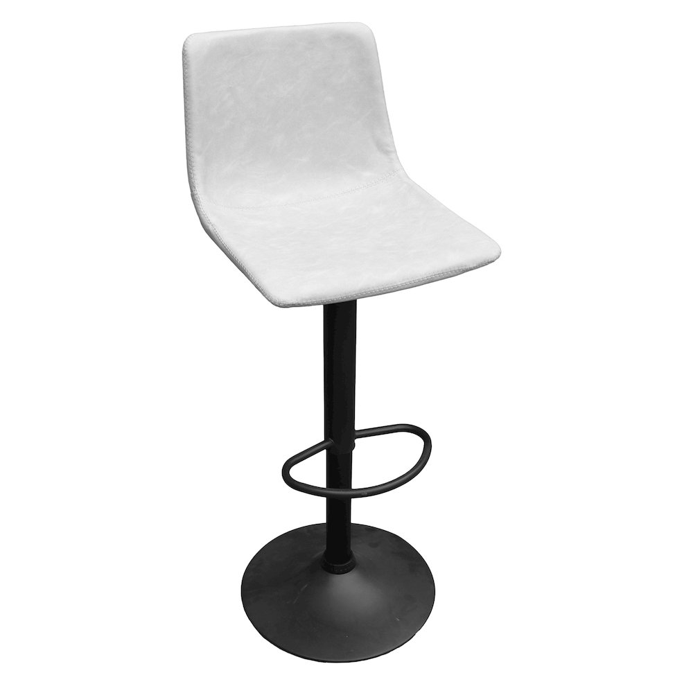 Tilbury Modern Adjustable Bar Stool in Light Grey. Picture 9